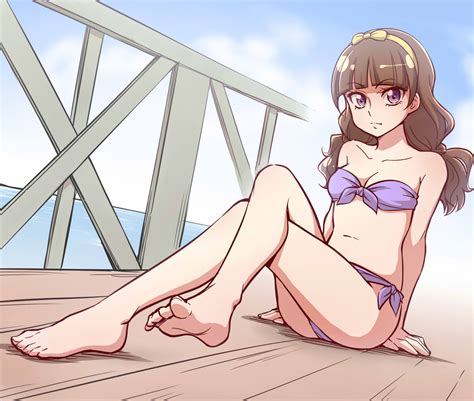 Rule 34 1girls Amanogawa Kirara Barefoot Bikini Breasts Brown Hair