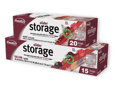 Slider Storage Bags Presto Consumer