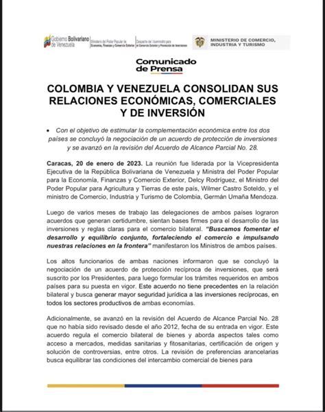 Con Este Plan De Acci N Colombia Y Venezuela Que Comparten