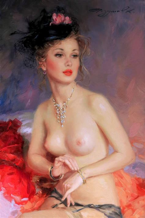 Konstantin Razumov 1990s nude painting from the Russian artist 天上人间