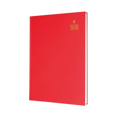 Buy Collins A5 Desk Diary Week To View Red 2025 35 15 25 From Codex