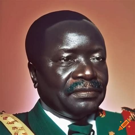 Portrait Of Jean Bedel Bokassa Emperor Of Central African Republic On