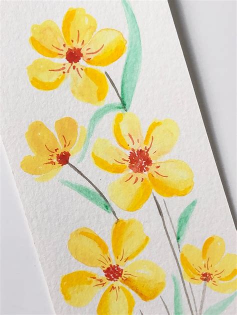 Hand Painted Watercolor Floral Bookmark Mother Day T Spring