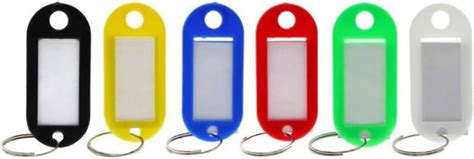 Key Tags Colorful Keyring Tags with Ring Key Rings with Paper Labels ...