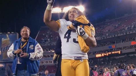 Polamalu during the Super Bowl