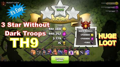 Th9 Attack Strategy Without Dark Troops At Champions League Clash Of Clans Youtube