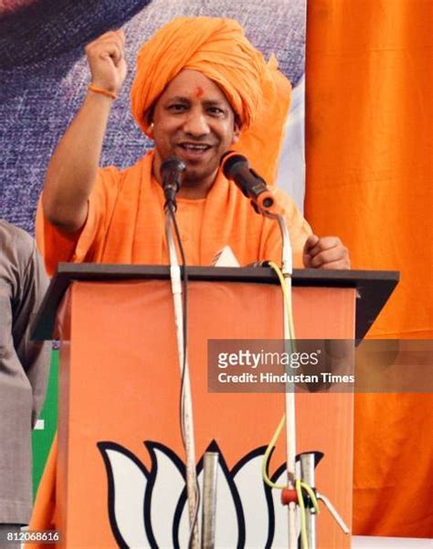 Uttar Pradesh Chief Minister Yogi Aditynath Address Bjp Rally At Una Photos And Premium High Res