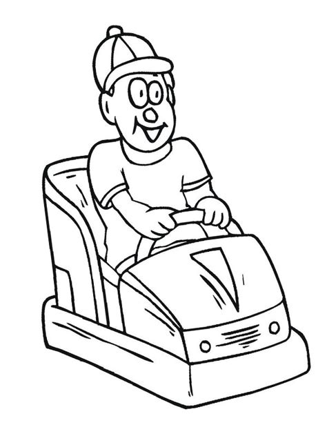 Bumper Car Coloring Page Funny Coloring Pages