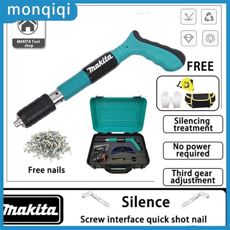 MAKITA nail gun manual steel nail gun concrete rivet Tool steel rivet gun Nail gun silencing ...