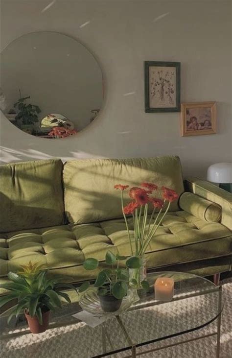 Pin By Chelly On Room Green Couch Living Room Living Room Green