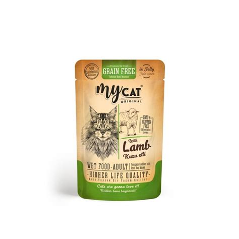 Mycat Kuzu Etli Pouch Kedi Maması 85 GR