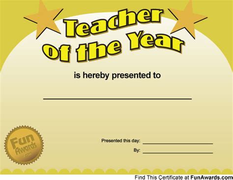 Funny Teacher Awards – Printable Award Certificates for Teachers, Faculty and Staff