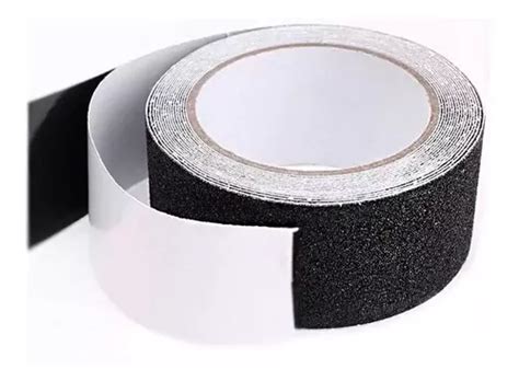 Cinta Adhesiva Antideslizante Negra De 50 Mm X 5 Mts Color Negro