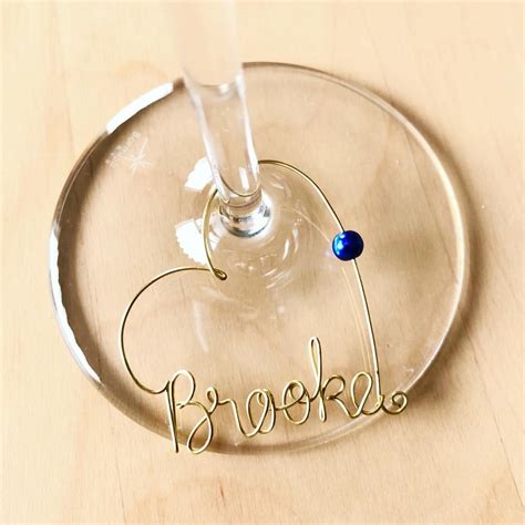 Personalized Wine Charms Also Available In Gold 🍷🍾 Shop Link In Bio Personalized Wine Glass