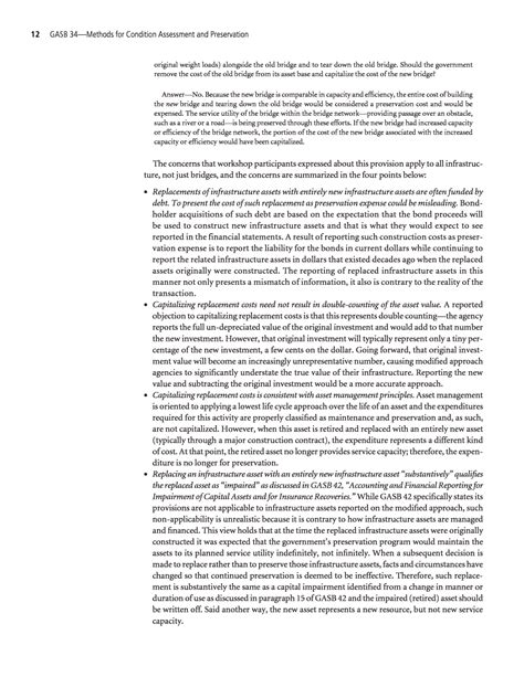 Chapter 2 Key Findings GASB 34 Methods For Condition Assessment