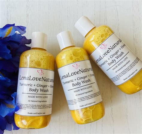 Turmeric Body Wash Turmeric Soap Ginger And Honey Body Wash Etsy