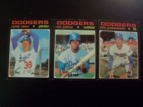 LOT OF 6 DIFFERENT 1971 LOS ANGELES DODGERS TOPPS BASEBALL CARDS EX EBay