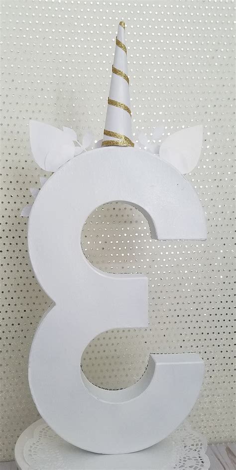 Unicorn Birthday Party Unicorn Number Decor Photo Prop | Etsy