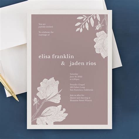 Zola Wedding Invitations Catania Bloom