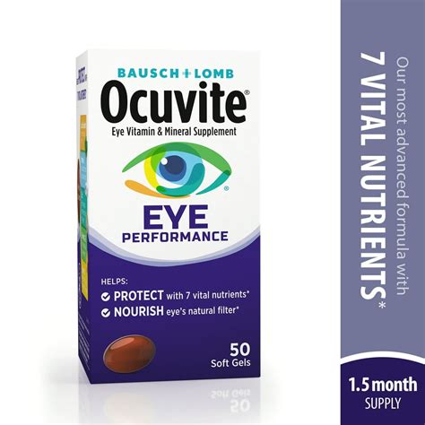 Ocuvite® Eye Performance Vitamin And Mineral Supplement 50 Ct Soft Gels