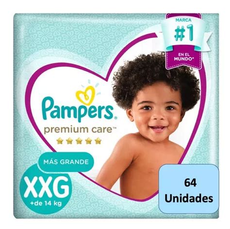 Pañales Pampers Premium Care 64 Unidades Talla Xxg Género Sin Género