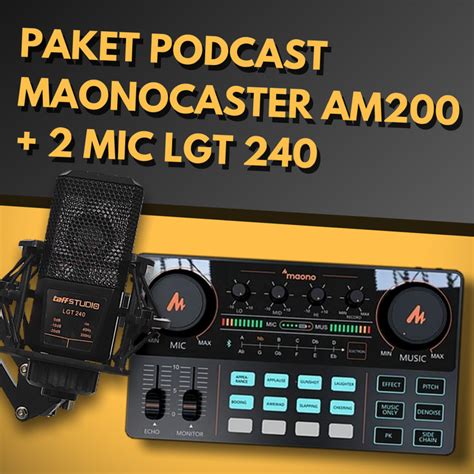 Jual Paket Podcast Recording 2 Orang Maonocaster Maono AM200 2 Mic