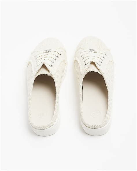 Cream Backless Trainers River Island