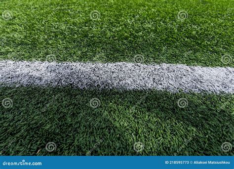 Artificial Grass on the Football Field. Close-up. Background. Texture ...