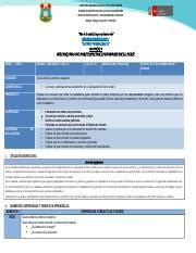 Sesion De Aprendizaje N Dpcc A B Y C Cuarto Bimestre Docx