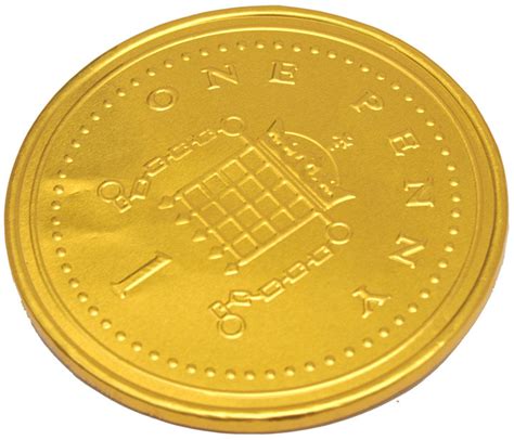 Giant One Penny Milk Chocolate Gold Coin 120mm Uk