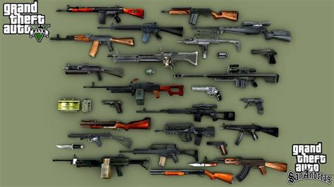 Armas De GTA 5 En Primera Persona En GTA SAN ANDREAS GTA SAN ANDREAS