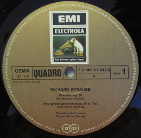 Richard Strauss Rudolf Kempe Staatskapelle Dresden Also Sprach