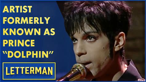 The Artist Formerly Known As Prince Performs Dolphin Letterman