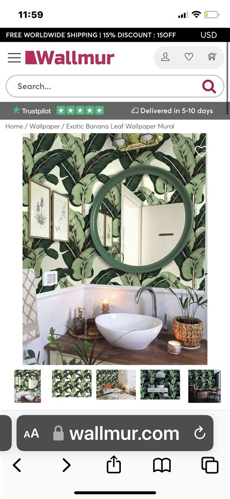 Palm Wallpaper Mirror Decor Decoration Mirrors Decorating Deco