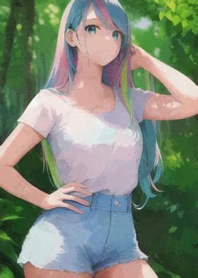 Anime Girl Pose Poster By Evgenuy Merkushov Displate