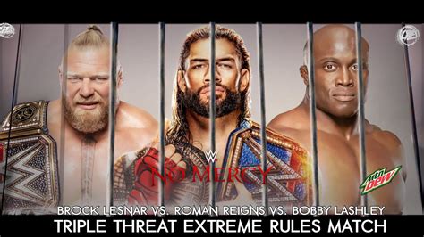 Wwe K Brock Lesnar Vs Roman Reigns Vs Bobby Lashley Triple