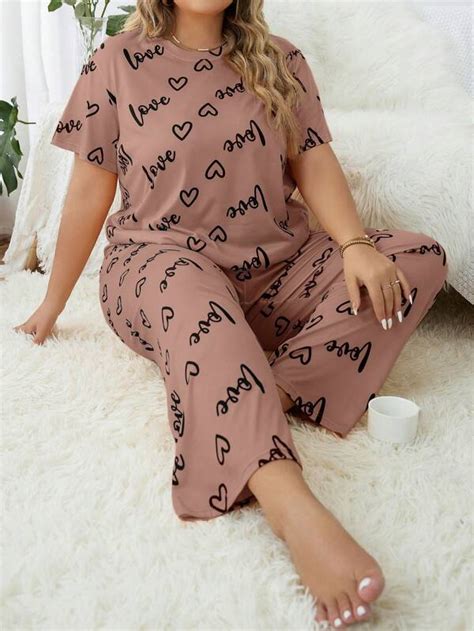 Plus Size Pajama Sets Shop Plus Size Pajama Sets Online Shein Uk