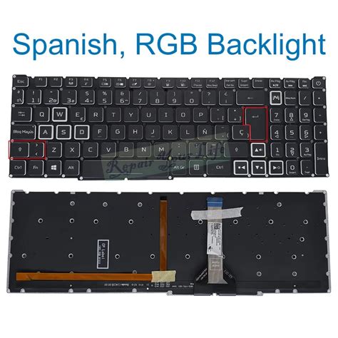 Teclado Latino Espa Ol Retroiluminado Para Port Til Accesorio Para Acer