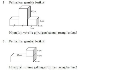 Hitung Volume Gabungan Selesaikan Soal Soal Di Bawah Ini Hitunglah