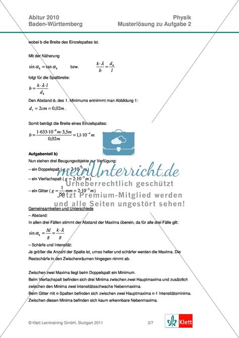 Abituraufgaben Baden W Rttemberg Klausur Ii Licht