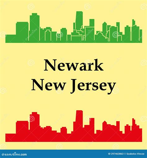 Newark, New Jersey stock vector. Illustration of line - 297463863