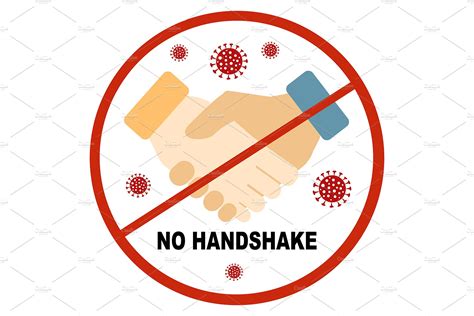 Coronavirus Covid 19 No Handshake Healthcare Illustrations