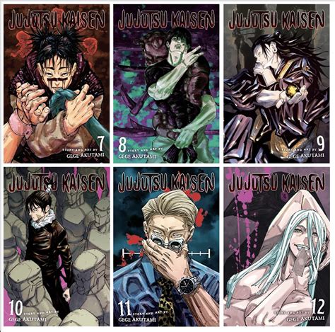 Jujutsu Kaisen Vol 7 8 9 10 11 12 Bundle Set 6 Book Collection Uk Gege Akutami Books