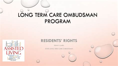 Long Term Care Ombudsman Program Ppt Download