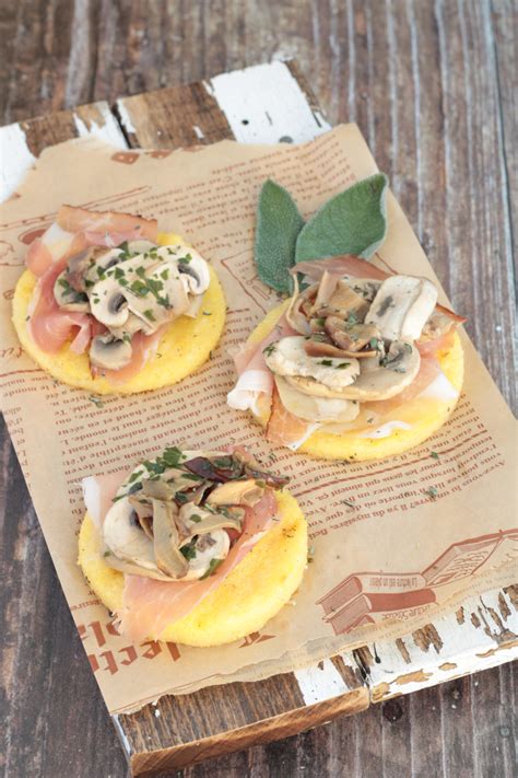 Crostini Di Polenta Con Funghi E Speck Ranocchietta In Cucina