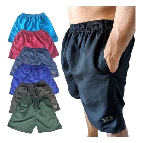 10 Bermuda Tactel Masculina 3 Bolsos Short Praia Academia Escorrega O