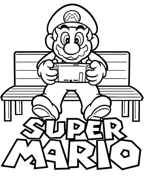 Super Mario Coloring Page To Print