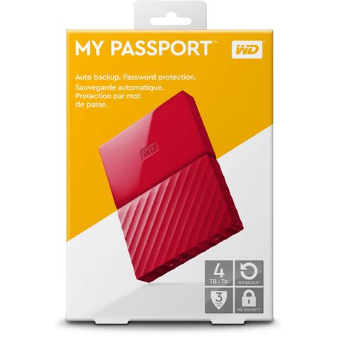 Original Western Digital 4tb My Passport Black Usb 32 Gen 1 Portable Hard Drive Wdbpkj0040bbk