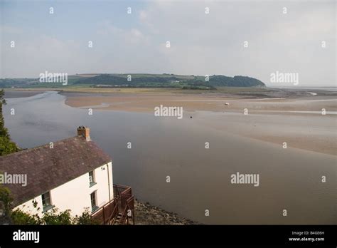 View Of The River Taff Estuary From Above The Dylan Thomas Boat House