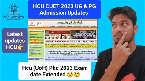 All UpdatesUniversity Of Hyderabad CUET UG PG 2023 Admission Hcu